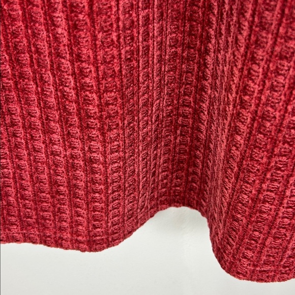 Papillon Academia Textured Knit 3/4 Sleeve Sweater Dress Medium Red Pockets - Picture 12 of 15